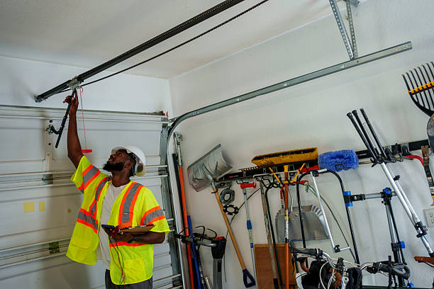 Professional Garage Door Panel Replacement technician working in Drain, OR